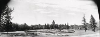 Untitled (park and building with tower)
