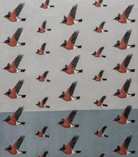 Landscape with Robins