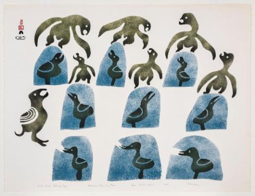 Mother Birds Protecting Young