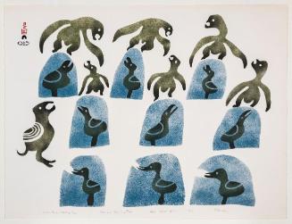 Mother Birds Protecting Young