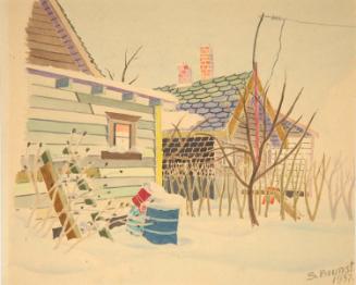 Untitled (houses in winter)