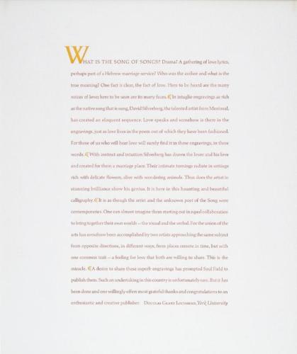 Introduction Page: The Song of Songs