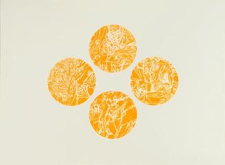 Eighteen - Linoblock with Four Circles