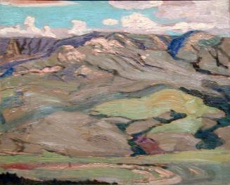 Ravenscrag Hills with Oat Field